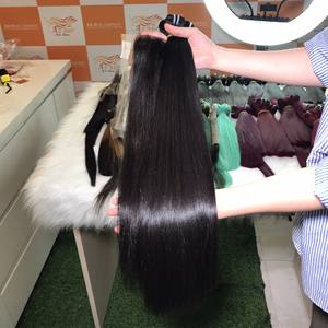 ผมต่อเวียดนามแท้ เกรด 12A แบบตรงธรรมชาติ 100%  แบบปิดผมสองชั้น เย็บด้วยเครื่องจักร - Product Image 2