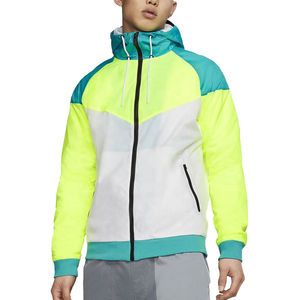 2025 nouveau gros chaud couleur bloc coupe-vent veste pull avant fermeture éclair coupe-vent imperméable vestes pour hommes OEM - Product Image 1