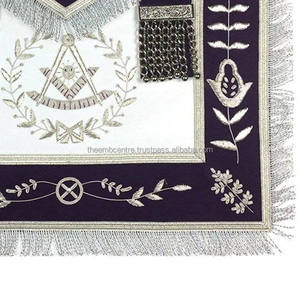 Suministro al por mayor de accesorios ceremoniales masónicos: delantales, fajas y collares personalizados con bordado de alta calidad. - Product Image 2