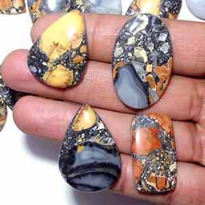 Cabocho de Jaspe Maligano Natural de Alta Calidad AAA+ con Forma Mixta de Cuarzo y Tamaños Personalizables para la Fabricación de Joyas - Product Image 1