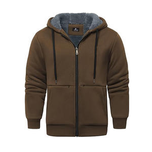 Venta al por mayor fabricante de productos personalizados Sudadera con capucha de lana con cremallera multi bolsillo - Product Image 5