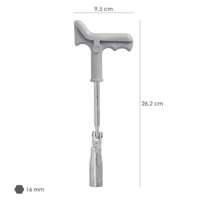 Chiave Articolata per Candele 16 mm. Con Mango T - Product Image 2