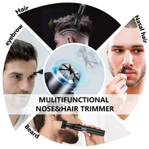 Tondeuse Professionnelle Tout-en-un pour Nez et Oreilles, Lames à Double Tranchant, Électrique Portable USB pour Usage Domestique et Automobile, en Plastique - Product Image 5