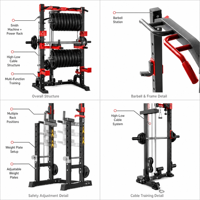 Machine Smith multifonctionnelle avec système de poulies pour entraînement de force à domicile