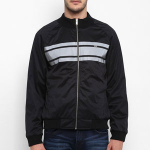 Chaqueta bomber de poliéster ligera para hombre, chaqueta de invierno con cuello levantado y logotipo personalizado OEM con diseño de cremallera, chaqueta bomber para hombre - Product Image 1