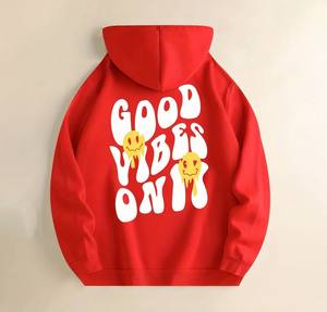 Sudaderas con capucha de lana de algodón 100% de invierno para hombre, sudaderas básicas transpirables con capucha, color sólido teñido liso, logotipo personalizado de talla grande para hombre - Product Image 3