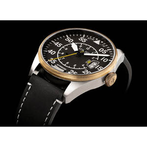 Reloj Deportivo Mecánico Automático para Hombre STOND DC-4, Negro, Resistente al Agua 10 Bar, Esfera de Cristal de Zafiro, Correa de Cuero Vintage Curtido al Aceite - Product Image 2