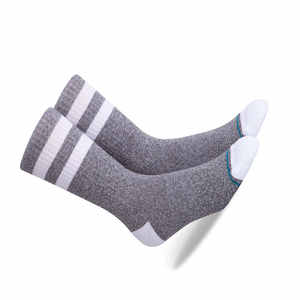Chaussettes décontractées pour hommes en gros, super douces, logo personnalisé, haute qualité, confortables, respirantes, en coton tissé, chaussettes de sport - Product Image 6