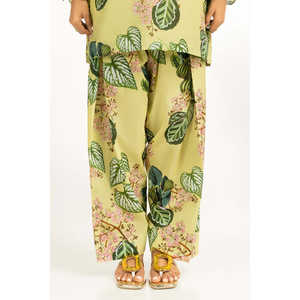 Conjunto de 2 Piezas Casual para Mujer, Estampado en Cambray Amarillo, Talla XS/XS, Largo por Encima de la Rodilla, para Primavera/Verano - Product Image 4