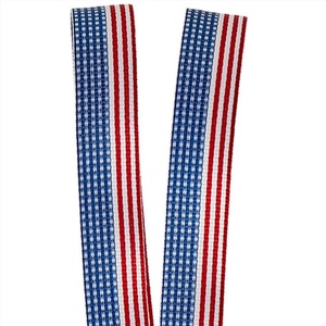 Cinta de poliéster grosgrain con estampado floral y bandera americana sólida para envolver regalos en cumpleaños y Navidad - Product Image 4