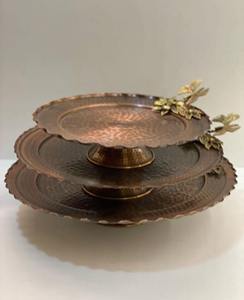 ชุดขาตั้งเค้ก 3 ชิ้น ลายดอกไม้สีเข้ม สไตล์วินเทจ ลายตอก สำหรับงานวันเกิด งานแต่งงาน และงานเลี้ยงที่บ้าน จากประเทศอินเดีย - Product Image 5