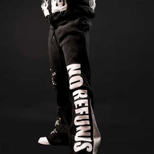 Streetwear 2026 Customized Latest Fashion Street Wear Unisex Classic Stacked Jogger and Oversize Hoodie Printed Flare <b>Tracksuits</b> - Product Image 2