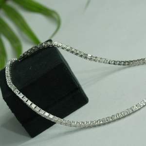 Stylish 27.96ct lab grown <b>diamond</b> moissanite statement <b>bracelet</b> princess vs1 gold rose gold silver oem odm low moq b2b - Product Image 1