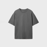 Kaos Jersey Pria Ukuran Besar Plus Size Polos Berat Bahan Katun Tebal Model Ringer Streetwear Logo Kustom Anti-Pilling Bernapas