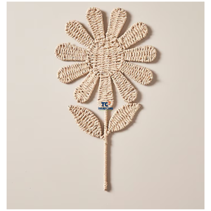 งานฝีมือที่ทําด้วยมือดอกไม้หวายสําหรับตกแต่งผนังดอกไม้ผนังหวาย, ตกแต่งผนังเนอสเซอรี่สําหรับเด็ก - Product Image 5