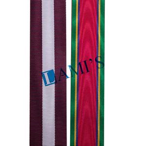 Usine en gros rubans de Satin personnalisé médaille ruban récompenses décorations haute Polyester Jacquard tissé arc-en-ciel ruban de Satin - Product Image 4