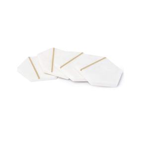 Dessous de verre en marbre blanc pour thé, café, cocktail, pour boissons, table chaude et froide, décoratif - Product Image 1