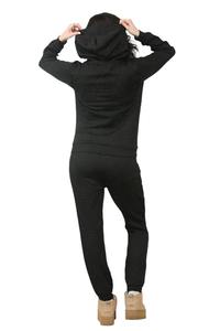 Conjunto Deportivo Informal para Mujer, Transpirable y Ligero, 100% Poliéster, Sudadera con Capucha Jacquard y Pantalones, Ropa de Estar para el Día a Día - Product Image 2