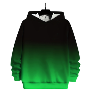 Pull à capuche élégant bicolore à monogramme dégradé pour hommes, décontracté et tendance pour l'hiver, les activités de plein air et les vêtements de tous les jours - Product Image 2