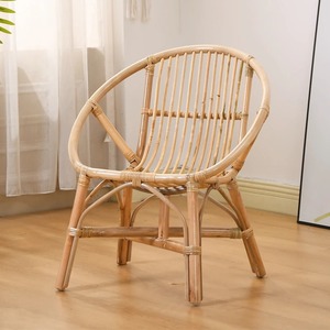 Fauteuil en rotin naturel fabriqué à la main Design bohème Mobilier écologique pour la maison, le salon et les bureaux - Product Image 1