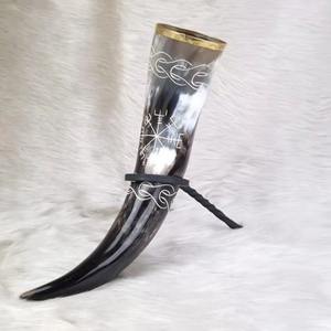 Corne à boire polie en corne de vache, tasse à boisson traditionnelle faite à la main - Product Image 4