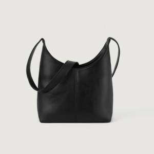 กระเป๋าโฮโบหนังแท้สเตฟาเน่สีดำ - Product Image 1