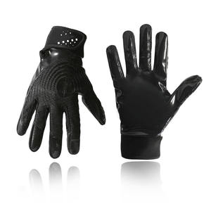 Gants de football pour jeunes antidérapants blancs imprimés avec logo personnalisé en gros Vêtements de sport américains - Product Image 1