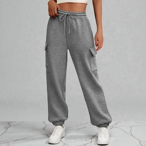 Bulk <b>Wholesale</b> Pants Cotton Blend Sports Gym Training Casual Style With Modern Design Graphic Embroidered <b>Flared</b> Joggers - Product Image 4