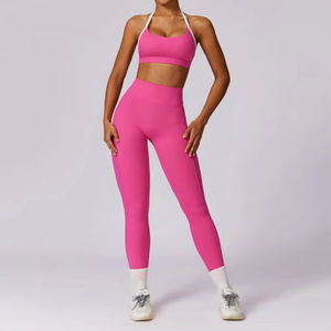 Nouvelle mode ensemble de Yoga sans couture pour femmes Fitness Sports 2 pièces vêtements de sport femmes Yoga ensembles d'entraînement Yoga vêtements de sport de haute qualité - Product Image 5
