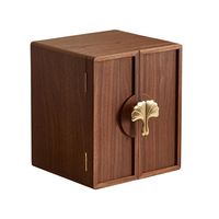 Organisateur d'armoire à bijoux en bois de luxe avec poignée dorée à la main en bois massif souvenir boîte de rangement cadeau de collection décoratif