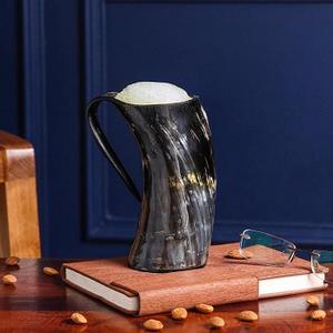 Vente chaude meilleure qualité de 6 pouces de long poli Viking tasse de corne à boire authentique médiévale corne de boeuf tasse chope - Product Image 4