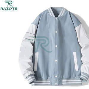 เสื้อแจ็คเก็ตฤดูหนาวสำหรับผู้ชาย Razorts International รุ่น High Street ผ้าเคลือบโพลีเอสเตอร์ผสมคอตตอนถัก ทรงกระดุมแถวเดียว คอตั้ง กันลม - Product Image 3