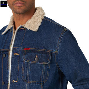 Chaqueta Vaquera Delgada para Hombre, Tallas Grandes, Diseño Elegante y Personalizable, con Cuello de Piel, Resistente al Viento, Transpirable, para Invierno y Uso Urbano - Product Image 3