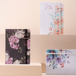 LABON Impresión de flores Logo Tapa dura 160GSM Diario Cuaderno A5 Tela Lino Cubierta floral Diario - Product Image 3