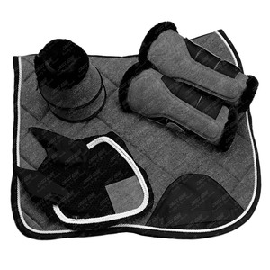 ชุดแผ่นรองนั่งม้ากระโดดแผ่นรองนั่งรองเท้าบูตและขาป้องกันส้นเท้าหูตาข่ายปรับแต่งโลโก้ได้ตามต้องการ - Product Image 1