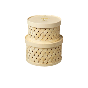 Panier de rangement en bambou tissé à la main, écologique, style naturel pour la maison, la cuisine, le salon et la salle de bain, avec option de taille personnalisée - Product Image 1