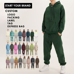 Ensemble de survêtement deux pièces pour homme, 350 g/m², personnalisable, de haute qualité, avec sweat à capuche et pantalon de jogging, idéal pour les loisirs en extérieur, avec logo personnalisé. - Product Image 5