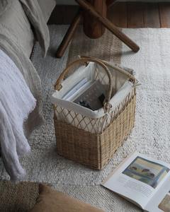 Cesta de Almacenamiento de Ratán Vintage con Asa, Cesta de Mimbre Hecha a Mano para Organización del Hogar, Proveedor Mayorista de Vietnam - Product Image 2