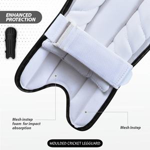 Protège-jambes de cricket en cuir PU moulé sur mesure, légers, de haute qualité, rembourrés en mousse de coton, confortables, équipement de protection des jambes - Product Image 3