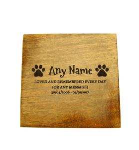 Wood <b>Pet</b> <b>Urn</b> For <b>Ashes</b> Dog Cat Box Personalized Cremation Casket Engraved Bespoke Small Medium Large - Product Image 1