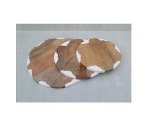 Nouveau Design Résine Simple Multifonctionnel Soucoupe Dessous De Verre Bois Et Résine Coussin Isolant pour Ménage Cuisine Accessoires - Product Image 1