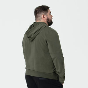 Sudadera con capucha con logotipo personalizado frontal sólido largo de invierno de peso pesado de alta calidad servicio OEM Unisex - Product Image 1