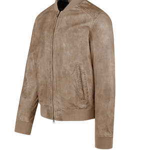 Veste en cuir rigide pour hommes Style mode lourd Nouveau marron élégant Vêtements d'hiver Les hommes portent une véritable peau de vache à la mode moto - Product Image 6