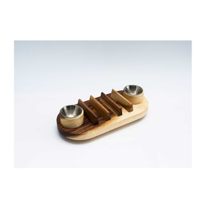 Plateau porte-taco en bois le plus exigeant plateau jetable pour taco en pulpe de canne à sucre fournitures de fête produit le plus vendu - Product Image 6