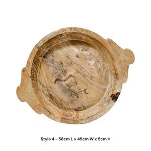 Plato de madera de diseño antiguo indio vintage Platos y platos inspirados en Ins elegantes - Product Image 5