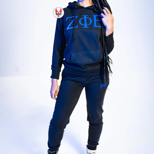Zeta Phi Beta sororité broderie femmes survêtement ajusté grec | ZPB sororité brodé dames survêtement polaire sur mesure - Product Image 1