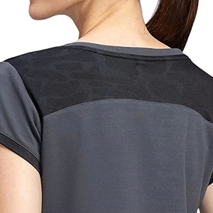 T-shirt à manches courtes pour femmes T-shirts respirants couleur personnalisée T-shirts pour femmes coupe régulière col rond OEM Vente en gros - Product Image 6