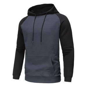 Sudadera con capucha para hombre, ropa de calle Unisex personalizable, de punto Waffle, teñida lisa, ecológica, barata, de otoño, de alta calidad - Product Image 2