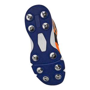 Zapatos de Cricket CA PRO Gripper para Niños M8 con Tacos en Naranja/Azul Marino, Forro de Goma para Entrenamiento de Verano - Product Image 2