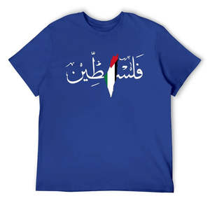 Venta al por mayor 100% algodón Palestina Imprimir Vintage Camiseta Peso Pesado Vintage Hombres DTG Imprimir Camiseta Tallas grandes Camiseta personalizada - Product Image 2